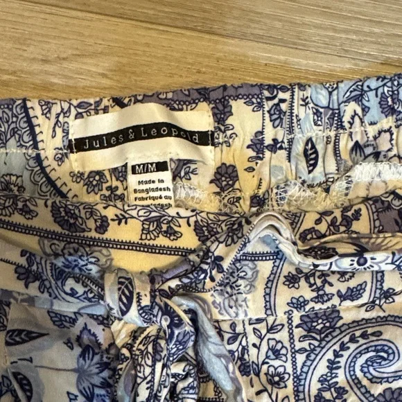 Jules & Leopold Blue and White Paisley Pants - Picture 6 of 7